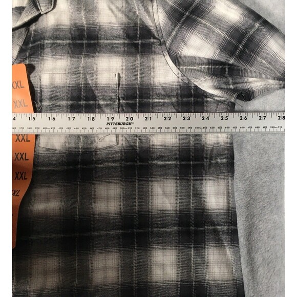Weatherproof Vintage Ladies' XXL Long Sleeve Flannel Shirt Black/White Plaid - Picture 13 of 15
